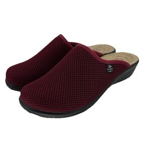 Fly Flot Mules Clogs Slip Ons Red‎ Mesh Size 8 39 Anatomic Comfy Mules Open Back